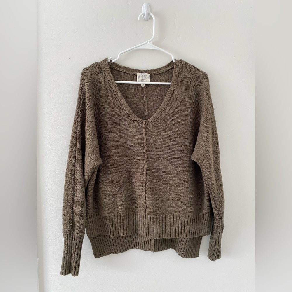 Knit v neck sweater
